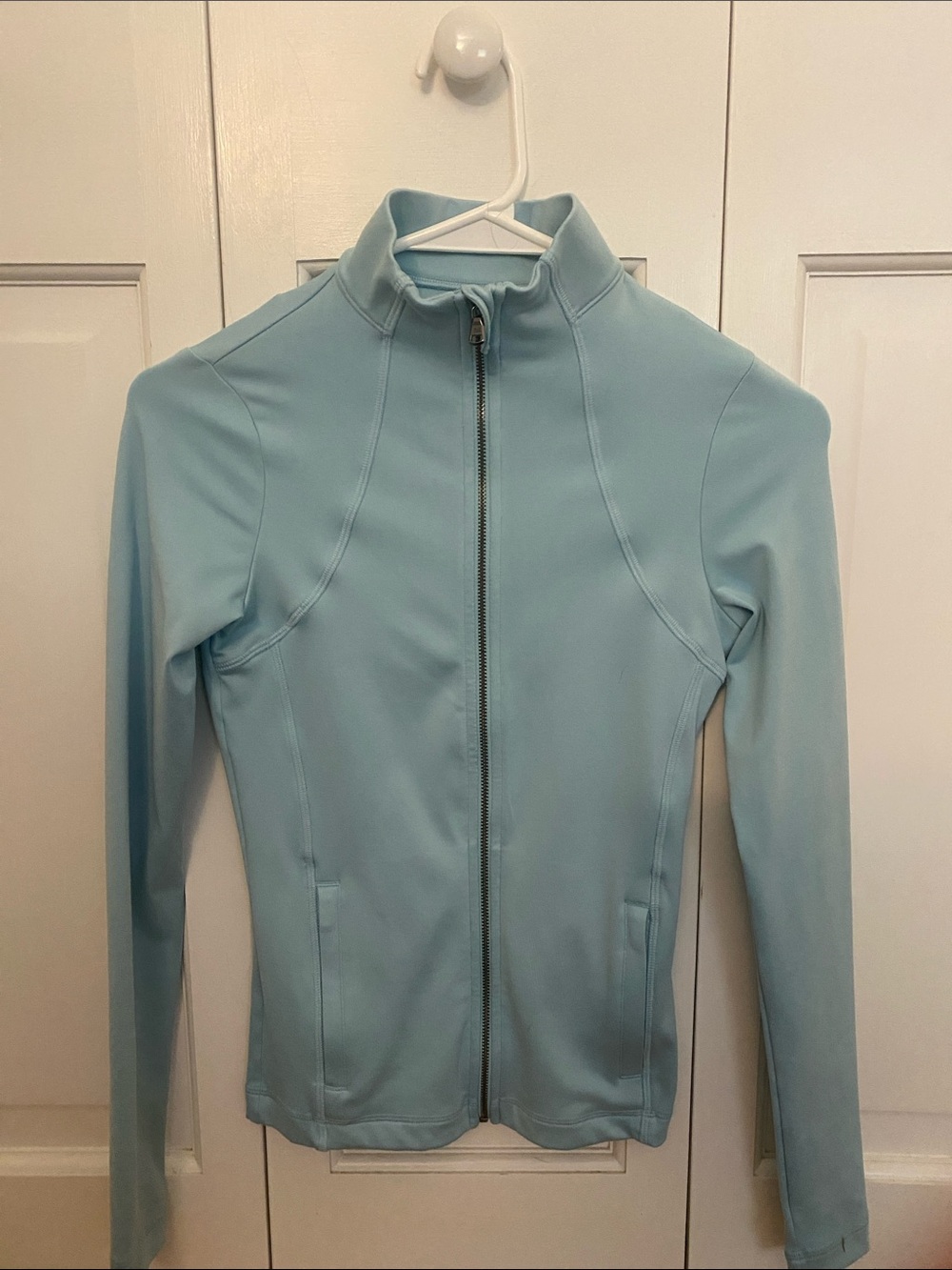 Hollister Light Blue Full-Zip Utility Jacket